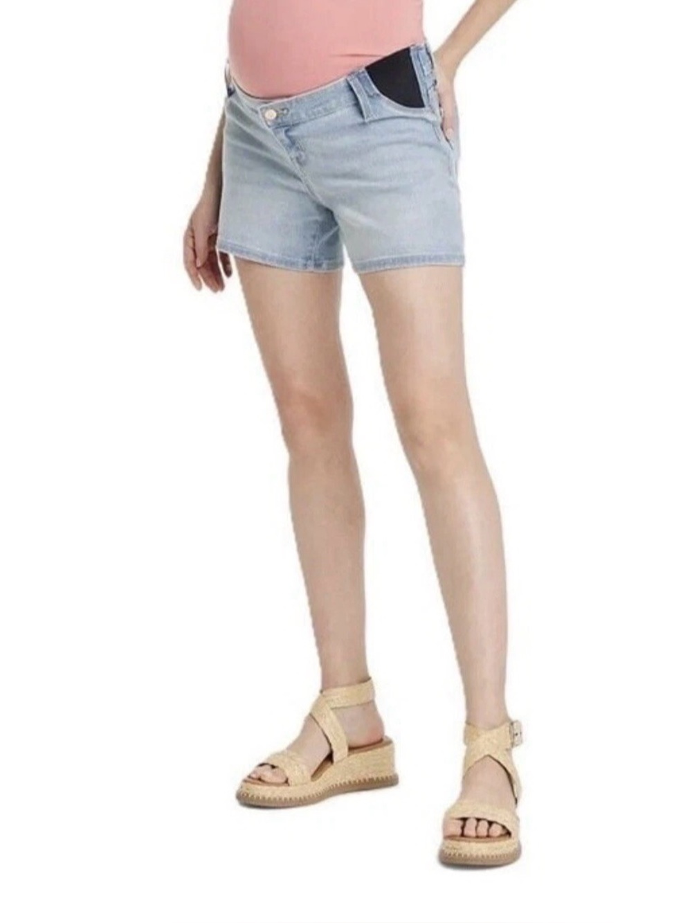 Maternity Midi Denim Short Sz 12 114